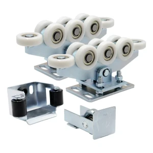 Kit carrelli 80 (8 ruote. ruote in nylon) per cancelli scorrevoli con accessori