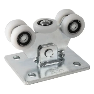 Carrello per profilo in alluminio a 5 ruote con ruote in plastica