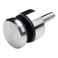 Supporto puntuale per vetro fi 30/13/M8x40 vetro 6-12 mm AISI 304 sistema piatto satinato 000-295 (1)