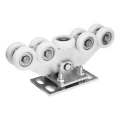 Kit carrelli per cancello scorrevole: 2× carrello (9 rulli, plastica) + accessori 000-252 (2)