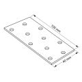 Piastra perforata connettore piatto PP 2 40x100x2,0 000-359 (3)