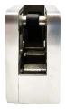 Morsetto per vetro 45x45x26 mm con supporto pin vetro 6–10,76 mm AISI 304 sistema piatto satinato 000-268 (2)