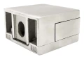 Morsetto per vetro 45x45x26 mm con supporto pin vetro 6–10,76 mm AISI 304 sistema piatto satinato 000-268 (3)