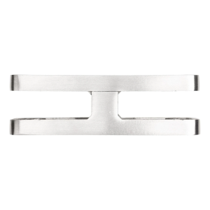 Supporto per vetro 180° 95x45x30 mm con pin vetro 6-12,76 mm, AISI 304, satinato