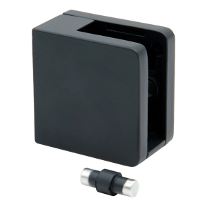 Morsetto per vetro 45x45x26 mm per superficie piana con supporto antracite