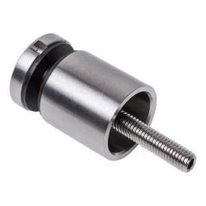 Supporto puntuale per vetro 8-17,52 mm fi 30/30 M8x80 AISI 304 sistema piatto satinato