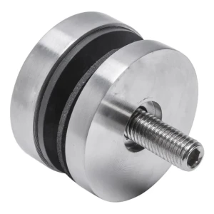 Supporto puntuale per vetro 8-17,52 mm fi 50/8/M8x45 AISI 304 sistema piatto satinato