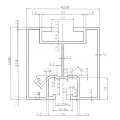 Profilo in alluminio 40x40 mm 416 cm per bulloni a martello PV-01-09 (3)