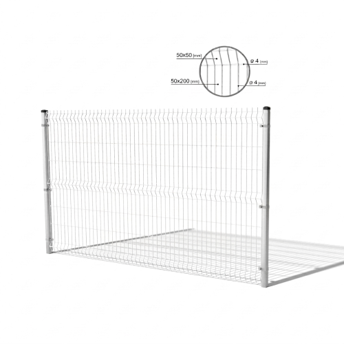 Pannelli recinzione 3D 1230x2500 mm filo 4 mm 51 fili grafite RAL 7016 (50 pz.) 000-486 (1)