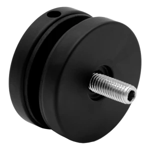 Supporto puntuale per vetro 8-17,52 mm fi 50/8/M8x45 AISI 304 sistema piatto nero