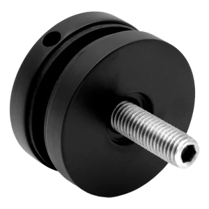 Attacco puntuale per vetro 8-17,52 mm fi 50/8/M10x50 AISI 304 sistema piano nero