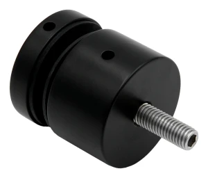 Supporto puntuale rotula per vetro fi 50mm filetto M10 sistema piano nero