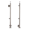 Montante terminale sinistro ø42,4x1230mm AISI304 fissaggio laterale satinato 000-525 (1)