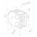 Montante terminale sinistro ø42,4x1230mm AISI304 fissaggio laterale satinato 000-525 (3)