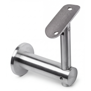 Supporto per corrimano a parete Ø50mm snodato AISI304 sistema 42,4 satinato