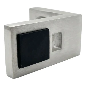Staffa per vetro 40x35x20 mm AISI304 sistema piatto satinato