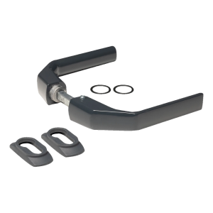 PSG – maniglia in acciaio per porta 125×80 mm antracite, set completo con copriforo