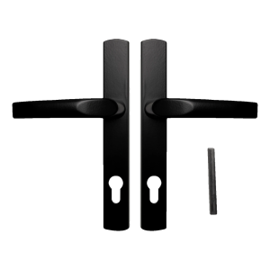 PSG – maniglia in alluminio nera con placca 234×32 mm, distanza 72 mm