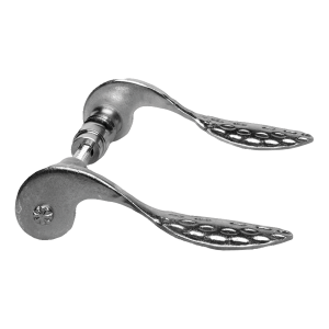Postal – maniglia forgiata per porta zincata H155×L85 mm set completo
