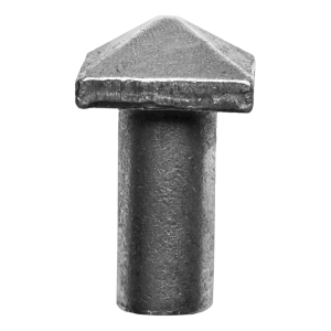 Postal – rivetto decorativo in acciaio FI10 mm con testa piramidale H30×L19 mm
