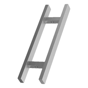 PINOX maniglia porta bilaterale rettangolare 300 mm – acciaio inossidabile AISI 304, satinato