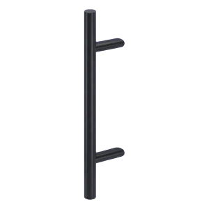 PINOX maniglia per porta unilaterale rotonda ø32 mm nera – 300 mm, fissaggio 45°