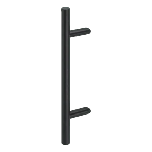 Maniglia per porta rotonda unilaterale nera 300×500 mm – acciaio inossidabile AISI 304