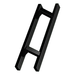 PINOX – maniglia per porta doppia faccia rettangolare 40×20/300 mm nero satinato 45°