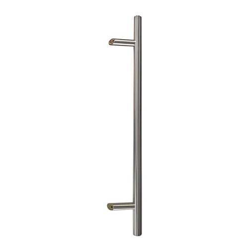 Maniglione porta monopezzo rotondo ø32 × 1200 mm – acciaio AISI 304, satinato, montaggio 45° 000-719 (1)