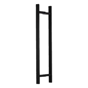 PINOX Maniglia per porta bilaterale rettangolare nera 20×40×1000 mm AISI 304