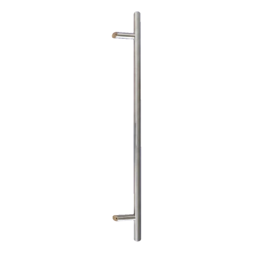 Maniglia-antaba porta monolaterale rotonda 45° acciaio AISI 304 satinato 32×1000 mm 000-752 (1)