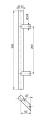 PSG maniglia per porta monopezzo rotonda ø 32 mm satinata – 300 mm, AISI 304 000-767 (2)