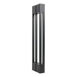 PSG maniglia porta doppia faccia rettangolare 90° acciaio nero opaco 40×478 mm