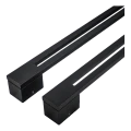 PSG maniglia porta doppia faccia rettangolare 90° acciaio nero opaco 40×478 mm 000-769 (2)