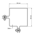 Staffa angolare per pannelli di recinzione 100x100 mm zincata 000-773 (4)