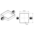 Staffa intermedia per pannelli di recinzione 100x100 mm zincata 000-777 (4)