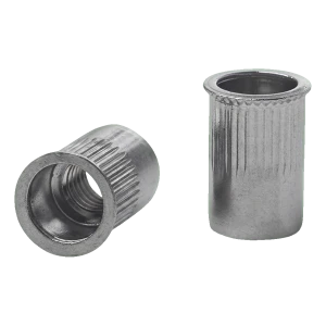 Rivetto forato M6 A2 AISI 304 – flangia conica ridotta, zigrinato
