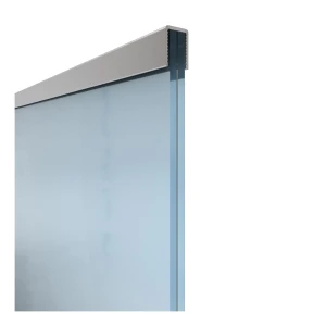 Kozza – corrimano in alluminio rettangolare per vetro 12–13,52 mm, anodizzazione opaca, 5 m