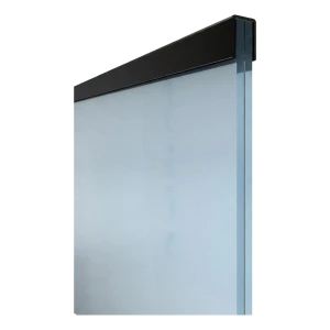 Maniglione rettangolare in alluminio Kozza 30,1×25 mm nero per vetro 16–21,52 mm – 5 m