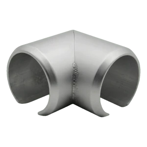 Kozza – gomito 90° per corrimano balaustrata alluminio tondo ø 40 mm, anodizzato opaco