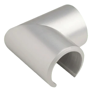 Kozza – raccordo balaustra gomito 90° per corrimano in alluminio fi 40 mm su vetro 12–21,52 mm