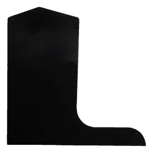 Tappo laterale sinistro Kozza per profilo balaustra vetrata L KE105 – nero 120 mm