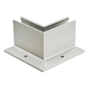 Profilo angolare L interno in alluminio per balaustre completamente in vetro 230×120×95 mm