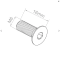 Vite con testa svasata M6x16 DIN 7991 – acciaio inossidabile A2 (AISI 304), impronta esagonale 000-816 (2)