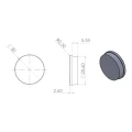 Kozza – tappo di chiusura in alluminio per profili di parapetti in vetro KE 105 nero 000-848 (3)