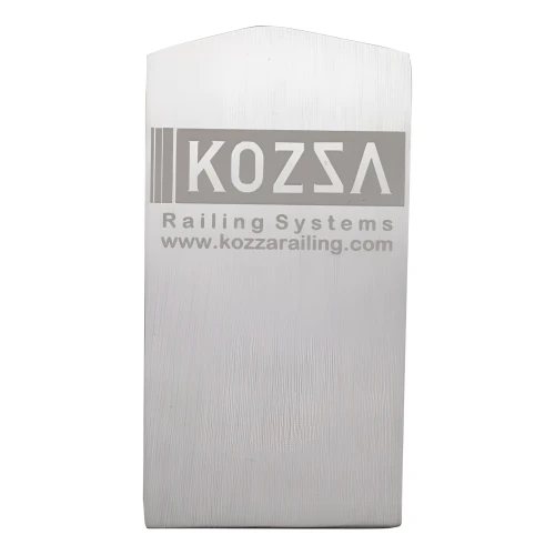 Tappo terminale laterale sinistro Kozza per profilo balaustra in vetro U KE 100 – alluminio anodizzato opaco 000-857 (1)
