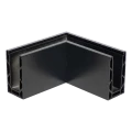 Kozza KE 100 – profilo U d'angolo esterno 90° per balaustre completamente vetrate, grigio scuro RAL 7021 000-858 (1)