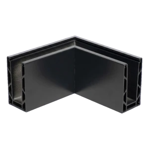 Kozza KE 100 – profilo U d'angolo esterno 90° per balaustre completamente vetrate, grigio scuro RAL 7021