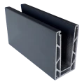 Kozza KE 100 – profilo a U per balaustre completamente in vetro 5000 mm grigio scuro 000-862 (1)