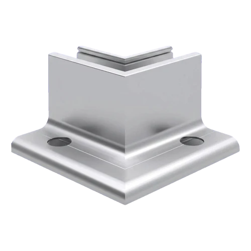 Kozza KE 105 – profilo L angolare interno 90° per balaustre tutto vetro, alluminio, anodizzatura opaca 000-865 (1)
